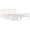 VidaXL Cadre de lit sans matelas blanc 150x200 cm bois de pin massif 3301582
