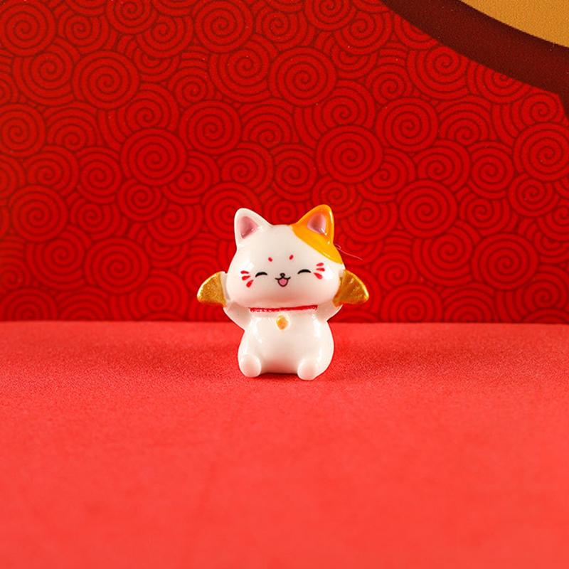 Настольный орнамент Lucky Cat, украшение для автомобиля, весенний фестиваль, настольный орнамент, удача, богатство, приветствующий кошачий орнамент