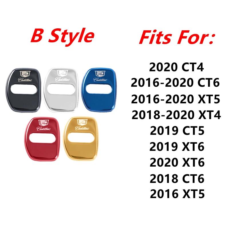 Car Decoration 4pcs Door Lock Cover Case for Cadillac CTS CT4 CT5 CT6 XT4 XT5 XT6 Metal Auto Exterior Accessories