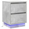 Nightstand Set of 2 Concrete Grey 39 x 34.5 x 50 cm Engineered Wood