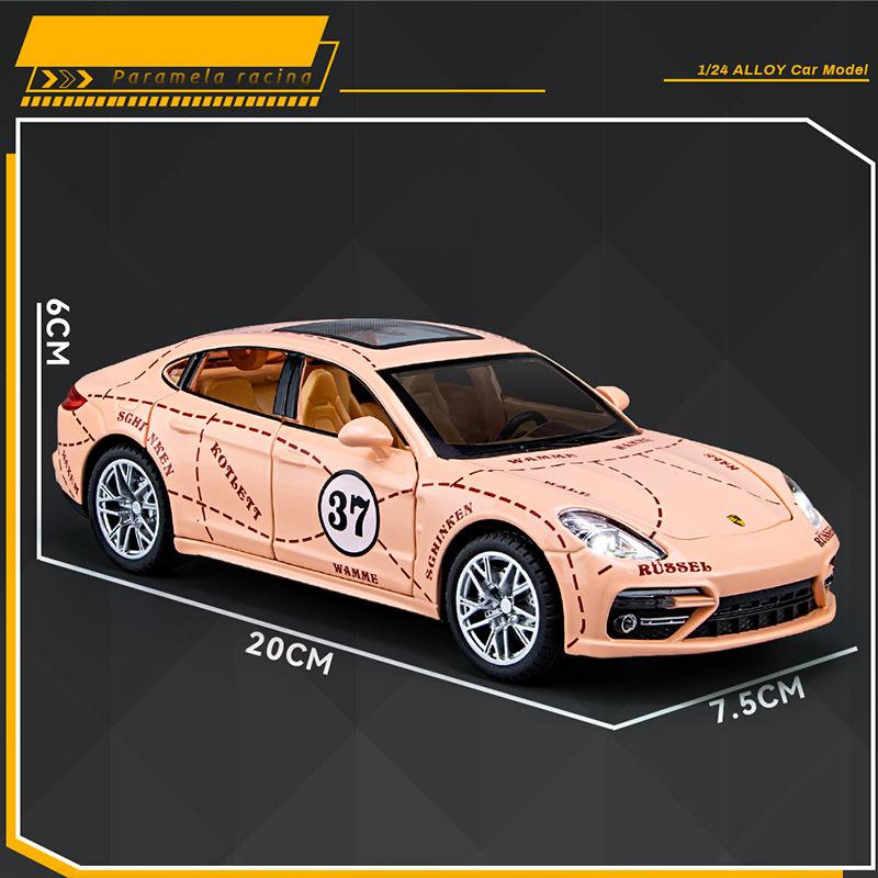 1/24 масштаб Panamera, литая под давлением модель автомобиля, игрушечный автомобиль с откатным механизмом, звуком и светом для детей, коллекция подарков для мальчиков и девочек