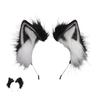 L CLOVER Кошачьи ушки Лисьи ушки Большая повязка на голову Косплей Костюм Маскировка Хэллоуин Школьный фестиваль Рождество [Elk Clover] (черный)