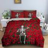 3D Skeleton Bedding Set Skull Duvet Cover 2/3Pcs Quilt Cover With Pillowcase Queen King Size Soft Fabric Bedclothes