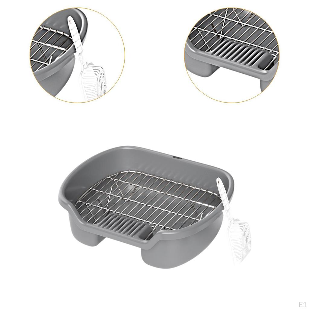Dog Toilet, Pet Litter Pan, Training Pads Holder Bedpan with Scoop, Potty Tray Puppy Pee Pad