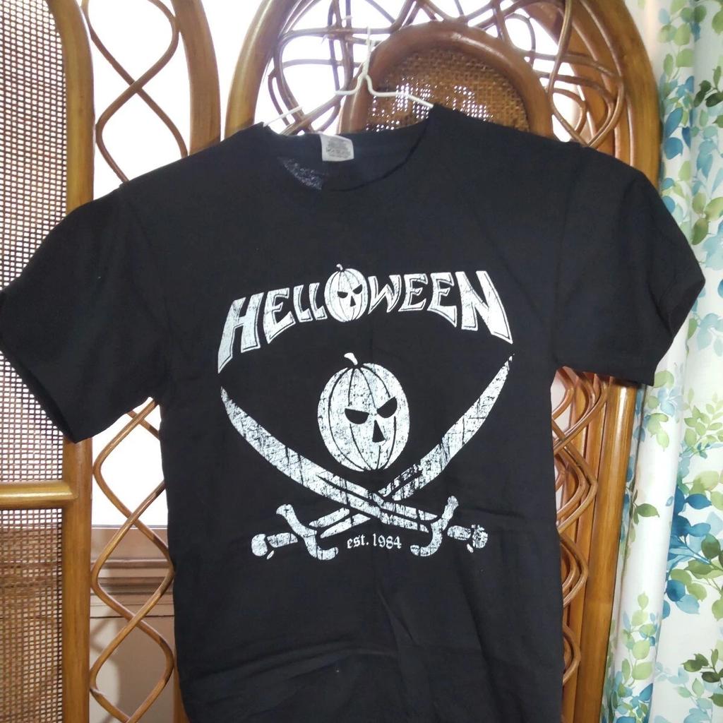 Футболка группы HELLOWEEN Размер S Черный Хлопок Немецкий Пауэр-метал Стиль Keeper Япония