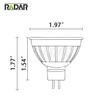 LED Light Lamp Plastic-clad Aluminum MR16 5W Gu5.3 Base 12V AC/DC ETL Certified Landscape Lighting 2700K 3000K