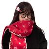 Корейская версия милый кот КТ любовь красный шарф женский осенне-зимний новый универсальный теплый шарф на шею тренд