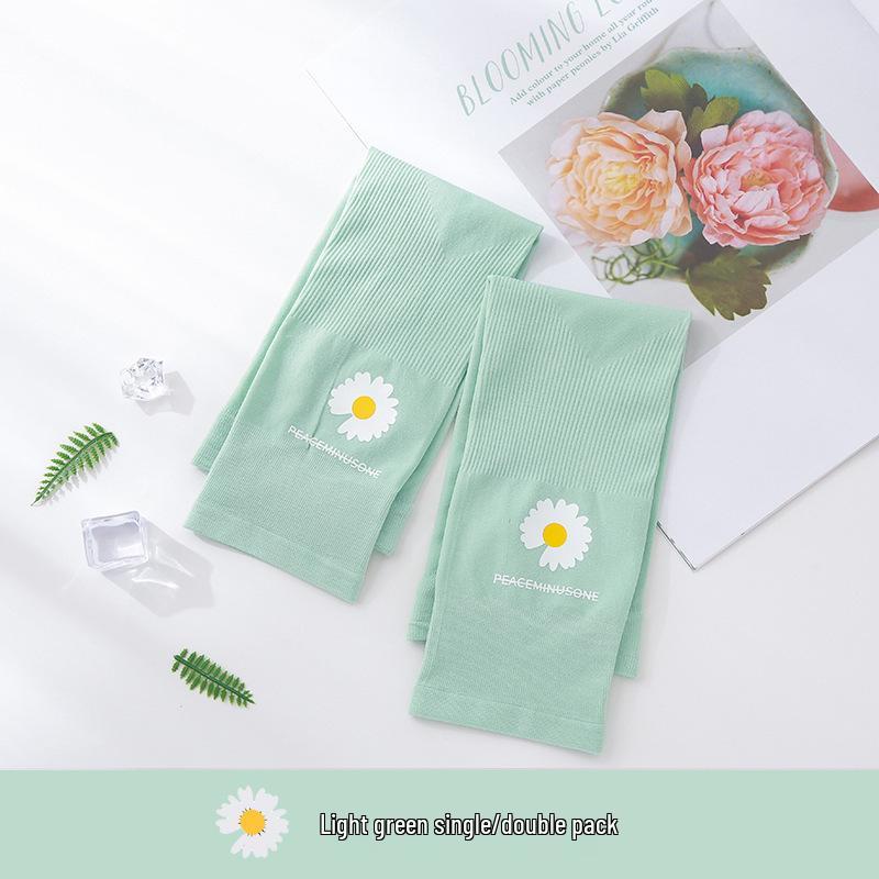 Summer Outdoor Cycling Ice Sleeves: Sun Protection, Mosquito Repellent, Cool Small Daisy Design for Women