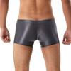 Men Boxer Underwear Low-rise U Convex Bag Briefs Glossy Silky Transparent Solid Color Boxer Briefs Smooth Thin Sports Panties