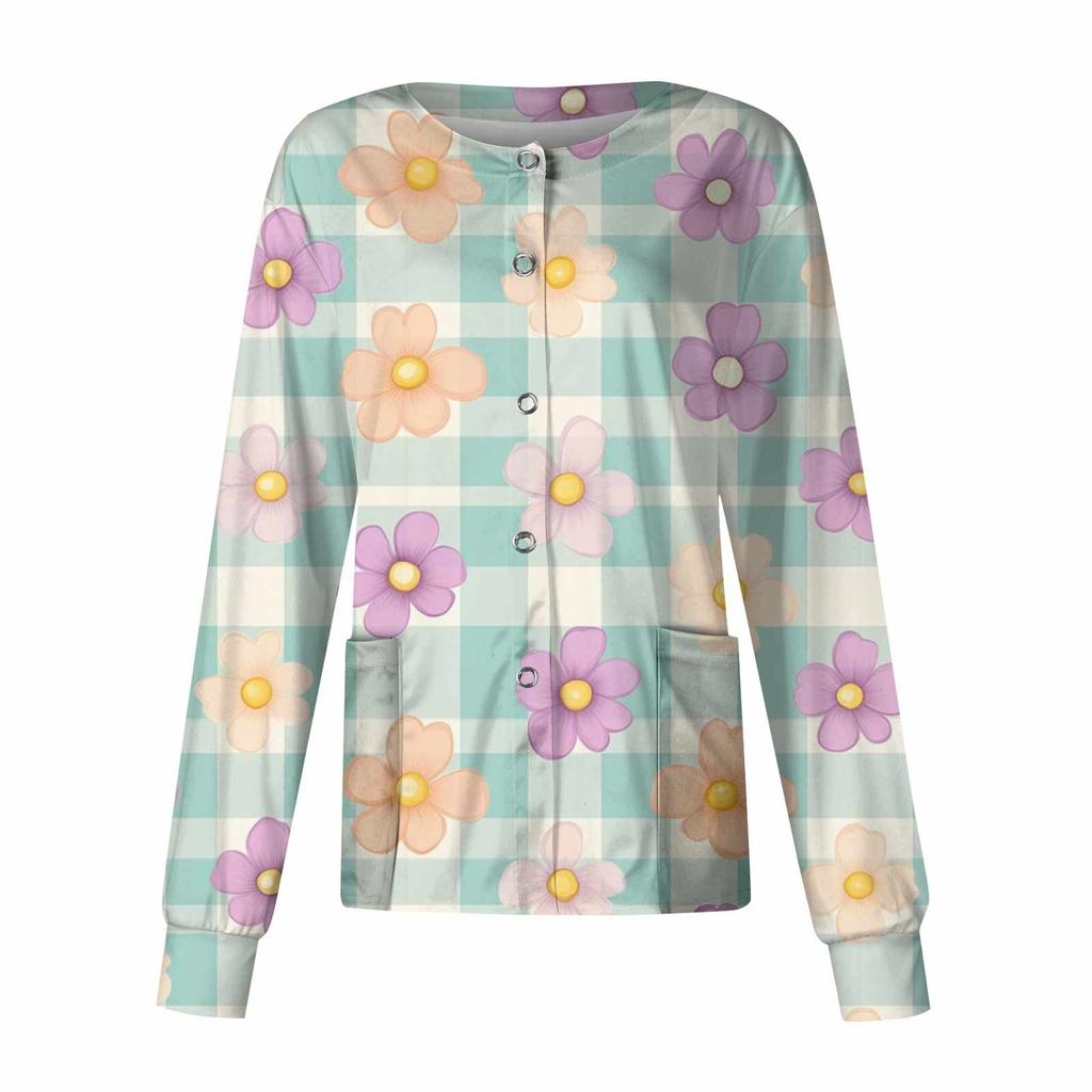 Женский однобортный защитный комбинезон с длинным рукавом и карманом, рабочий воротник-стойка, кардиган, куртка, топ