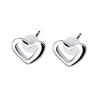 Серьги LOKUMI, изготовленные в Японии, 18-каратное золото, штифт K18, K18, совместимы с аллергиями на металлы, открытое сердце, миниатюрное сердечко, маленькое, женский простой размер
