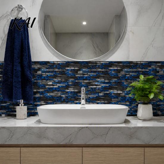 Easy Clean Wall Surface Sticker Peel And Stick Backsplash Tile for Kitchen Bathroom, 3D Brick Mosaic Decorative Tiles Sticker, Waterproof Oil-proof