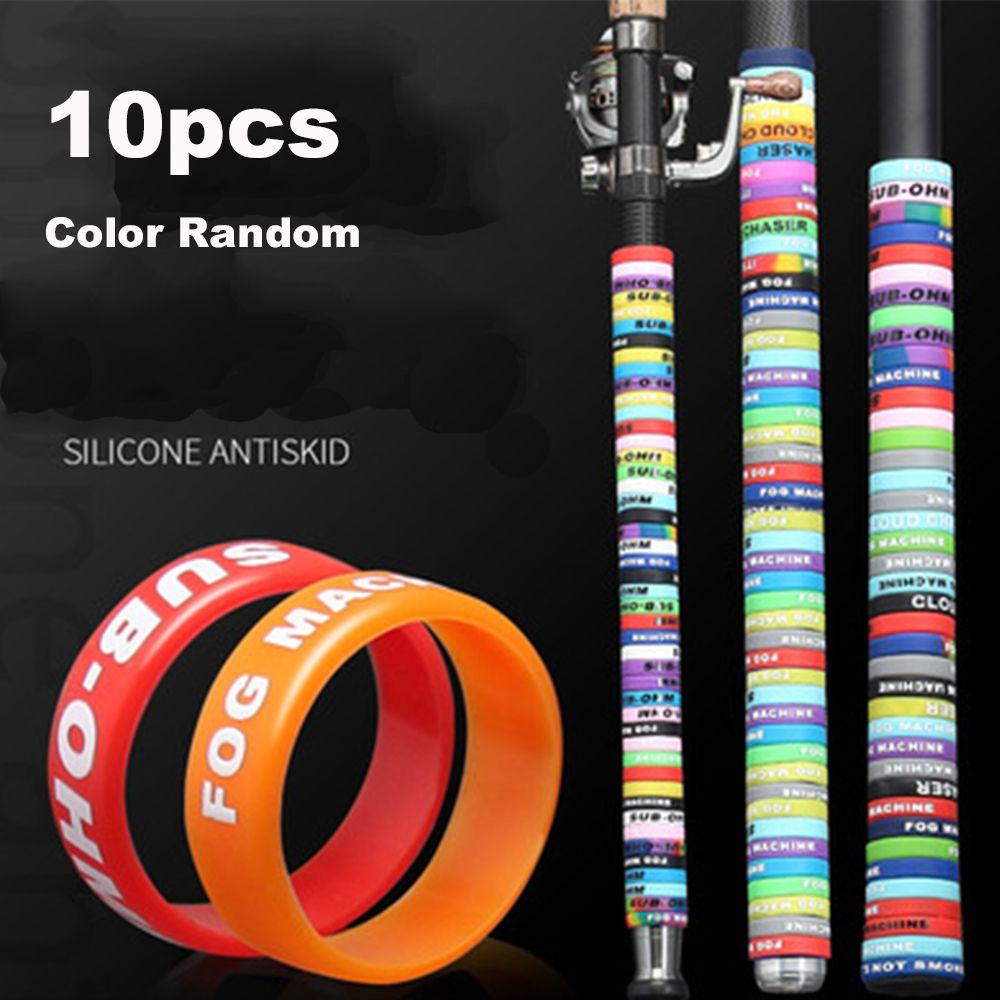 Polyolefin Anti-Slip Ring Tackle Rubber Non-slip Fishing Rod Handle Protective Case Racket O-shaped Ring Silica Gel Rod Clip