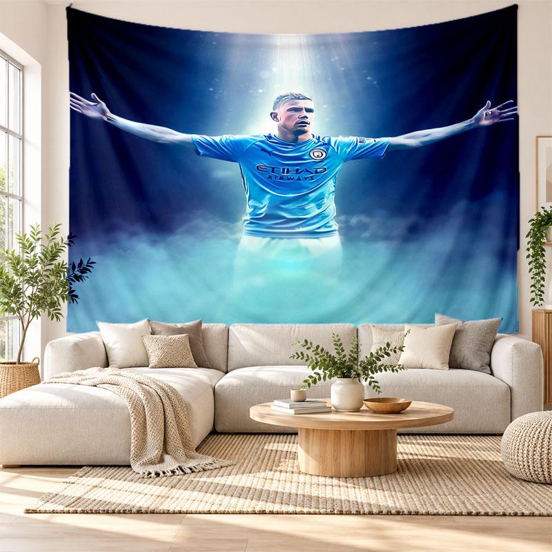 Kevin De Bruyne Wall Tapestry, Soft Fabric Wall Hanging, Decorative Backdrop For Bedroom Home Wall Art