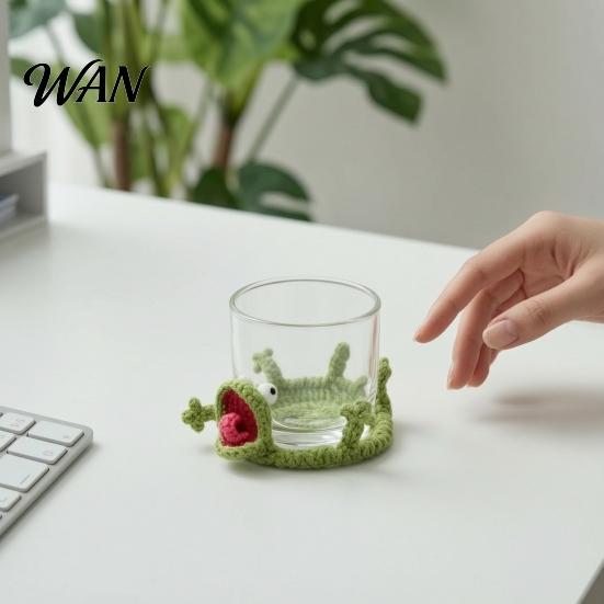 Drink Coaster DIY Crochet Lizard Kit, Handmade Knitting Animal Crafts, Kit Decorative Mug Coffee Cup Mat for Adults, Beginner Desk Accessory