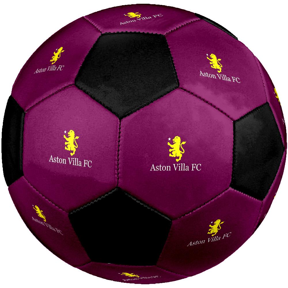 Футбольный мяч Aston Villa F.C. Цветной Для всех возрастов Машинная строчка ПВХ Готов к соревнованиям Прочный Высокий отскок. РАЗМЕР 5