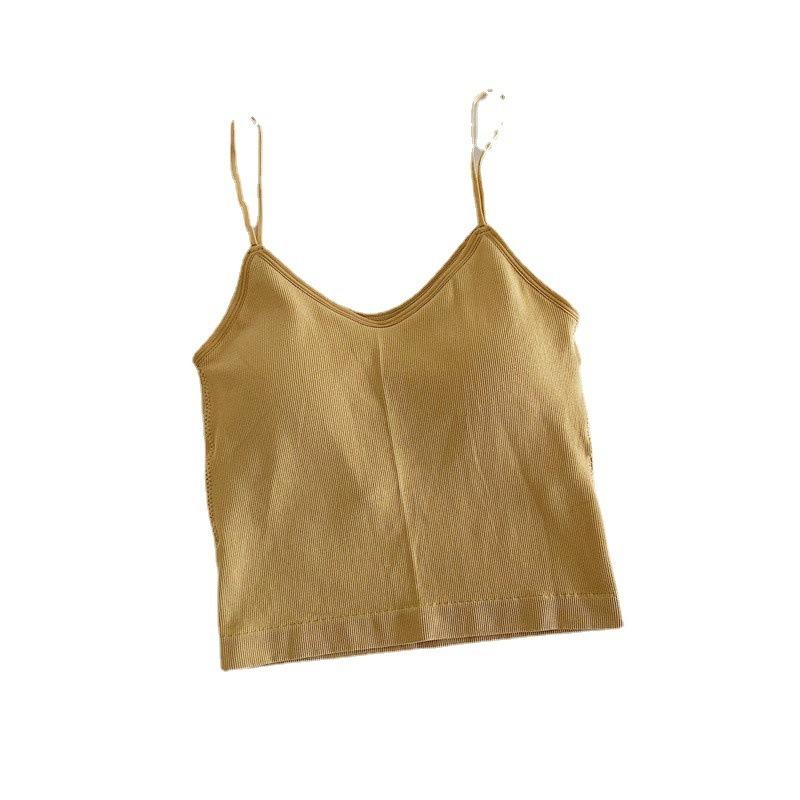 V-образный вырез Slim Fit однотонный топ для летней многослойной одежды или верхней одежды