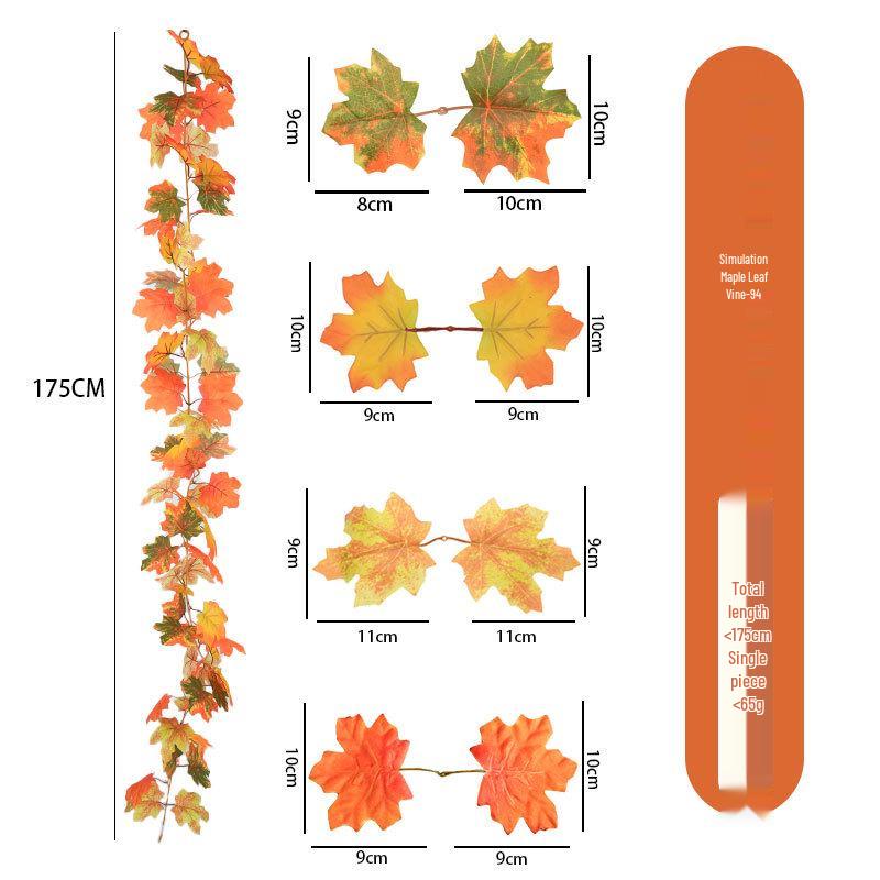 Autumn Maple Leaf Vine for Thanksgiving, Halloween & Christmas Decor