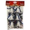 5cm Gold, Silver, Red Honeycomb Christmas Bells Hanging Tree Ornaments