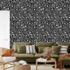 Wallpaper Black and white flowers graphite and gray, graphite background 50x1000