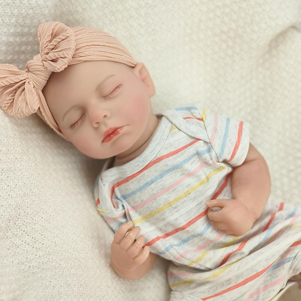 Очень похоже на 46 см кукол-реборн с мягким тканевым телом LOULOU, реалистичную спящую куколку-младенца с расписанными вручную волосами, куколку-новорожденного для детей от 3 лет