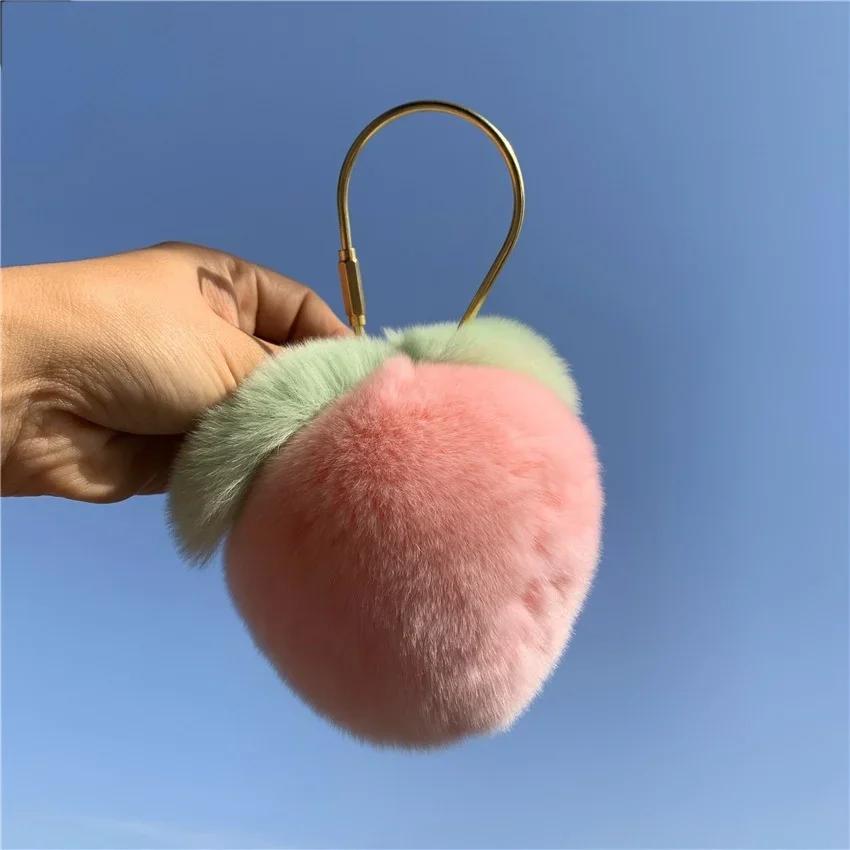 1 пара подвесок в виде персика, кроличья шерсть, украшение в виде сердца, автомобильная розовая сумка, брелок для ключей, Sailor Moon, Honkai Star Rail