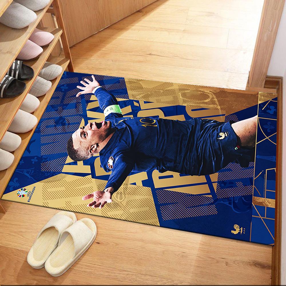 Mbappe 108 Floor Rug Office Rug Perfect for Decorate room Dormitory Foyer Study room Anti-slip Rug Decorate Offices Best for Christmas