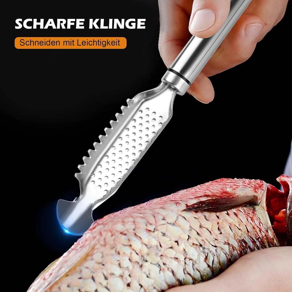 Stainless Steel Fish Scale Scraper 25x6cm Practical Kitchen Tool Corrosion Resistant Fish Descaler Efficient Scaling Kitchen Essential