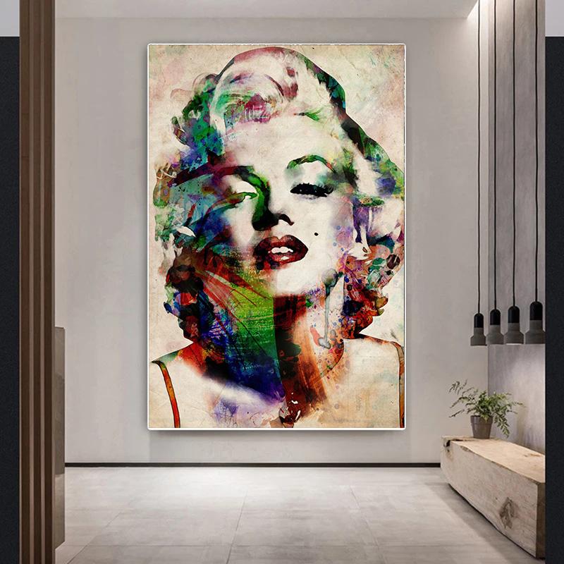 Classic Black and White Marilyn Monroe Canvas Art Posters Wall Prints for Living Room Bedroom Decor