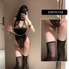 Sex underwear sexy chain traction lace backless perspective onesie neck imitation leather nightclub wear