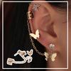 Creative Personality Butterfly Golden Earring Earrings Jewelry Female Alloy Sweet Feeling Set Of Ornaments Female