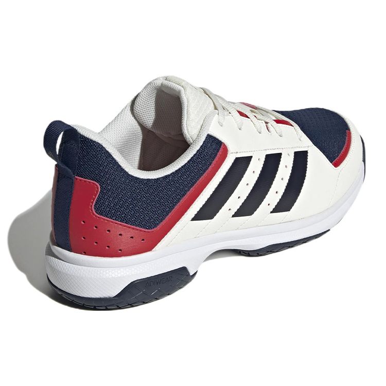 Adidas Ligra 7 Комнатные Удобные Нескользящие Прочные Дышащие Кроссовки с Низким Верхом для Тренировок Унисекс Белые Черные GX3753