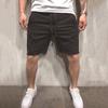 Men's Solid Color European-Size Casual Fitness Shorts for Running and Sports