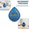 Hanging Hole Countdown Timer Water Drop Shape Precise Timer Digital Shower Timer  Baking