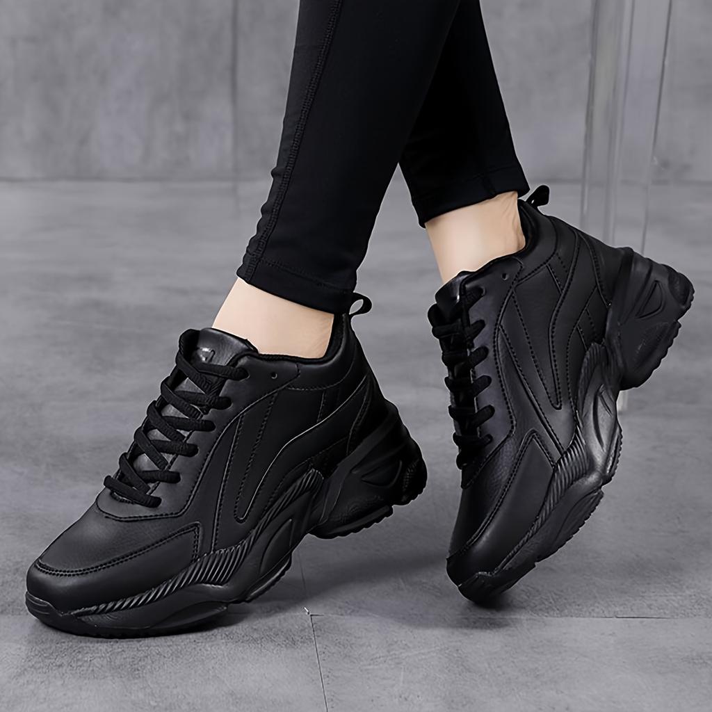 Women's Fashion Solid Color Sneakers, Casual Sports Running & Walking Shoes, Versatile Low-top Sporty Trainers