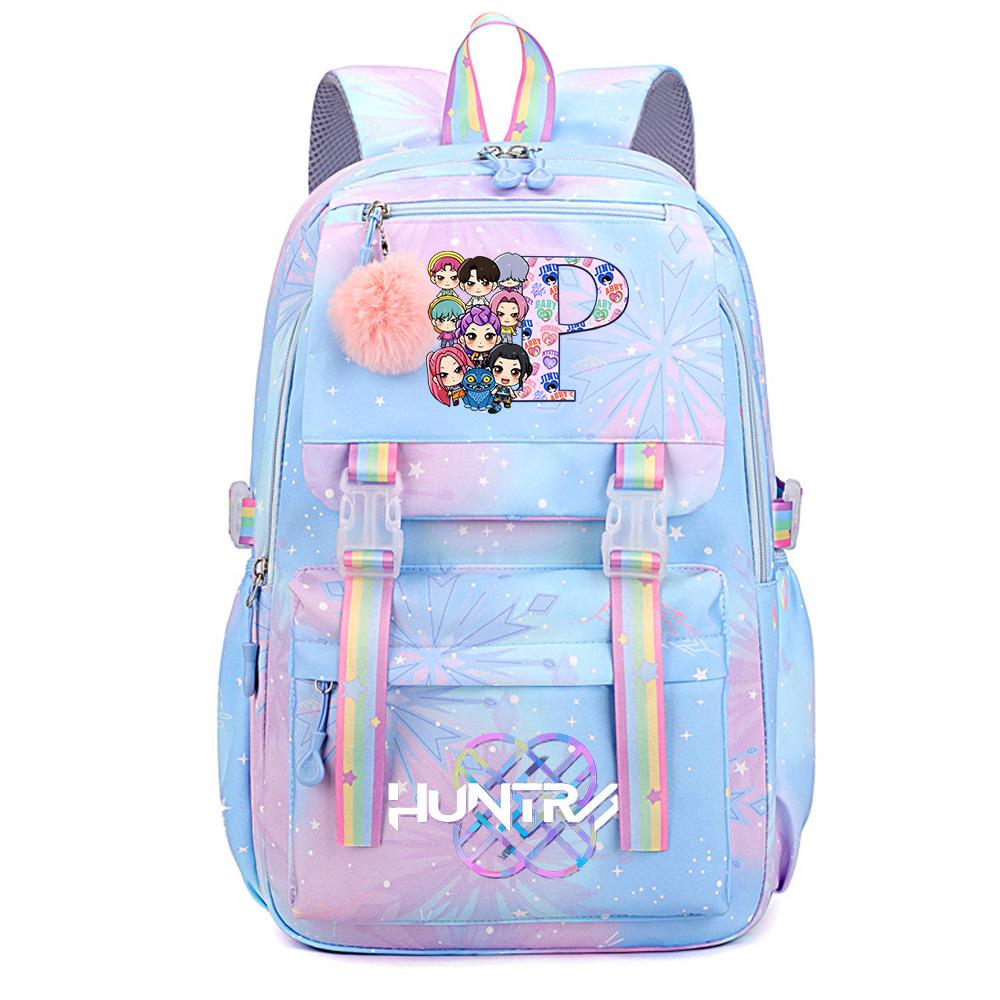 Cute K-Pop Demon Hunters Printed Large Capacity Waterproof Backpack Teenger Student Girl Boy Schoolbag Bookbag Women Large Capacity Travel Bag