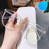 Anti Blue Light Transparent Frame Glasses Women Big Round Eyewear Computer Eye Protections Optical Spectacle Clear Eyeglasses