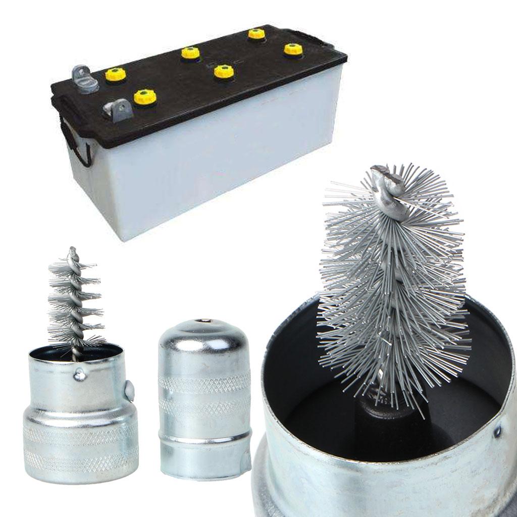 Автомобиль Автомобиль Серебряный Аккумуляторный пост Терминал Очиститель Инструмент Щетка из нержавеющей стали