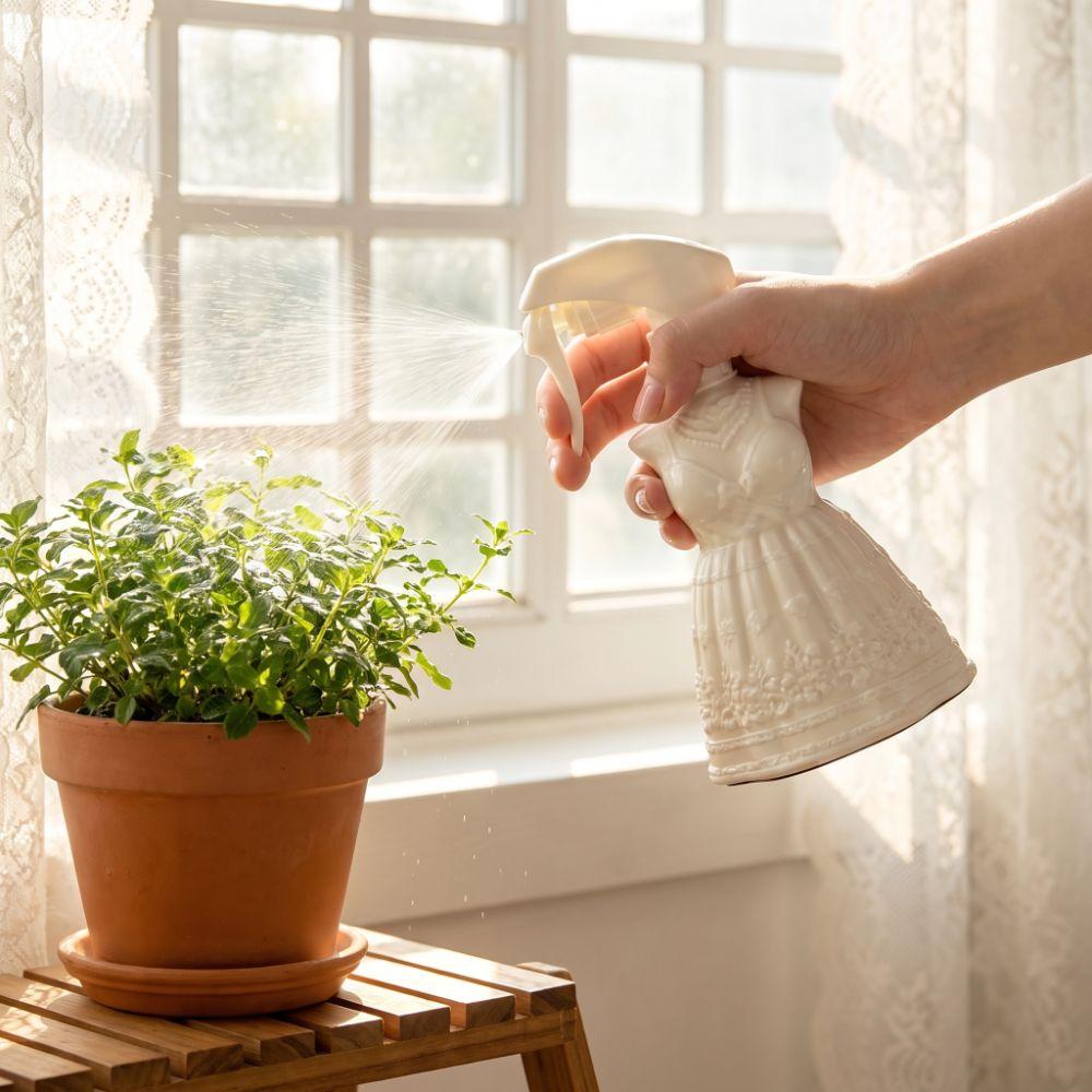 Fine Mist Artistic Spray Bottle Press-Type Hand Pump Sprayer Garden Watering Can Indoor Gardening