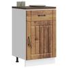 VidaXL Kitchen Cabinet Lucca Old Wood Engineered Wood, Sink Cabinet, Kitchen Cabinet with Drawer, Kitchen Cabinet 853725