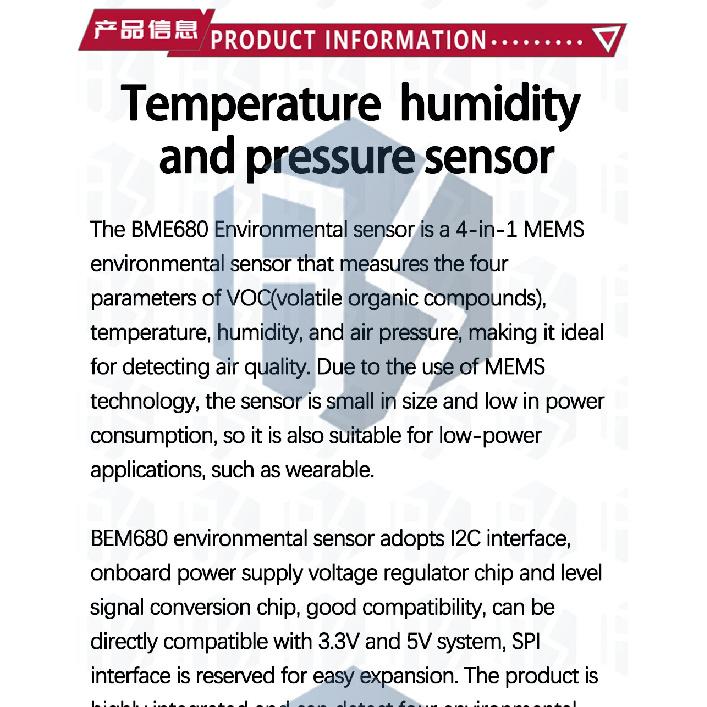 CJMCU-680 BME680 Digital Temperature Humidity Pressure Sensors High Altitude Detection Module For Arduino