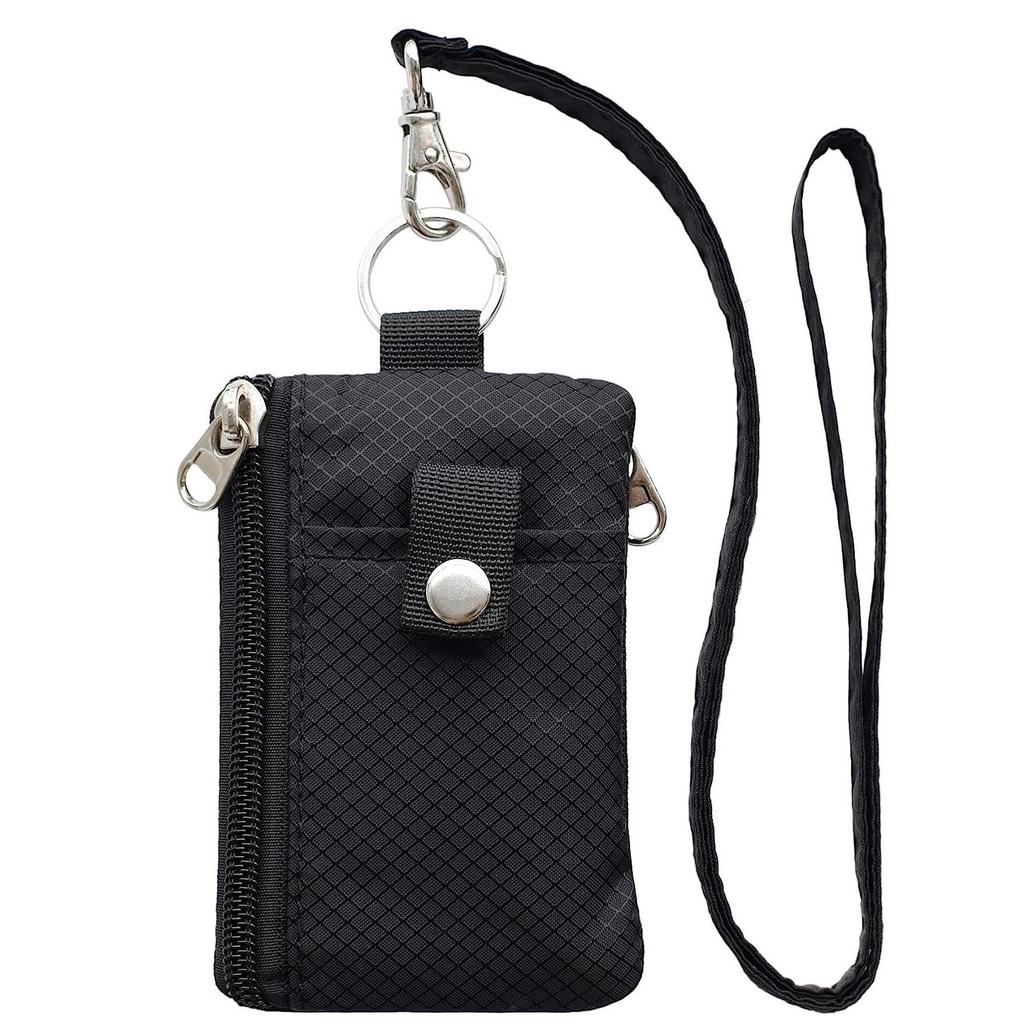 Кошелек в минималистском стиле, идентификационный бейдж, водонепроницаемые чехлы на молнии, чехол и ремешок для ключей для карт, наличных, монет, дорожная сумка, блокировка RFID