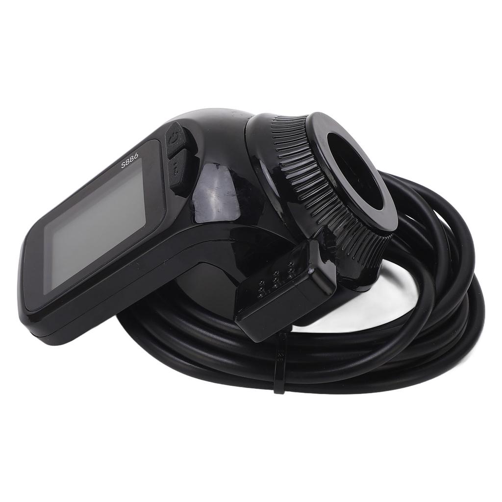 S886 LCD Display Panel Lightweight Waterproof LCD Display Panel with Thumb Throttle Headlight