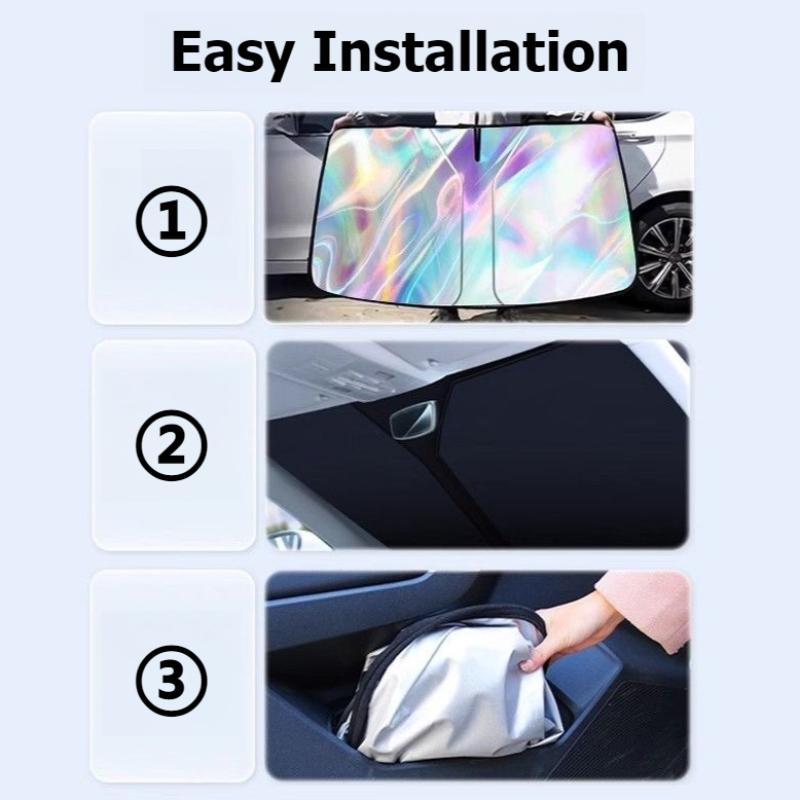 For Toyota bZ3X Car Front Window Sunshade Cover Laser Layer Heat Shield Cooling Folding Windscreen Visor Styling Accessories