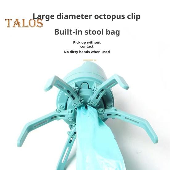 Совок для собачьих экскрементов с дозатором мешков, портативный коготь, бесконтактный инструмент для сбора собачьих отходов для маленьких, средних и больших собак