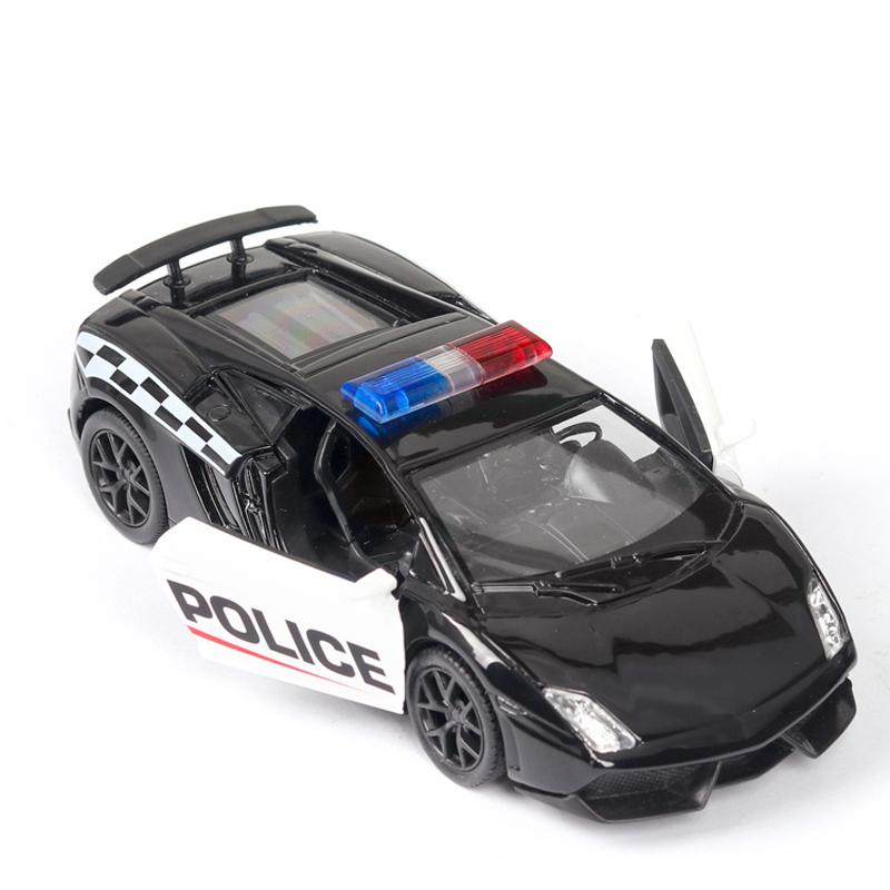 1/36 Lamborghini LP570-4 Gallardo Police Scale Wheel Super Sport Car Германия Bull Logo Металлическая модель литая модель Pull F334