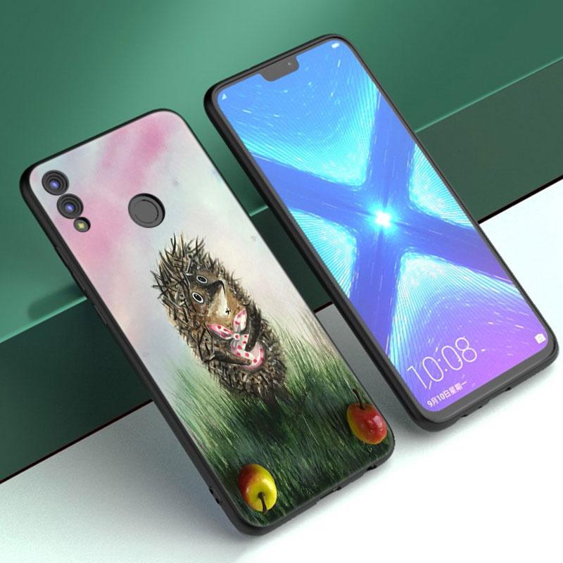 Чехол «Ежик в тумане» для Huawei Honor 10X Lite 7A 7S 8A 8S 8C 8X 9A 9C 10i 20i 30i 20S 20E 9X Pro 10 8 Lite черный мягкий чехол