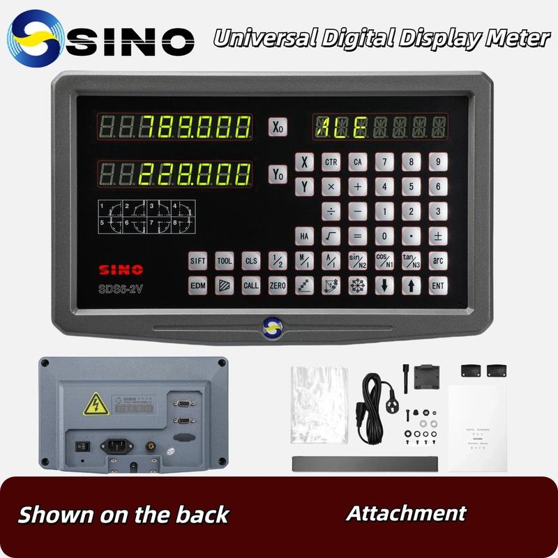 SINO SDS6-2V Dro 2 Axis Digital Readout Display TTL Signal 100V to 240V for Lathe Milling CNC Boring Machines