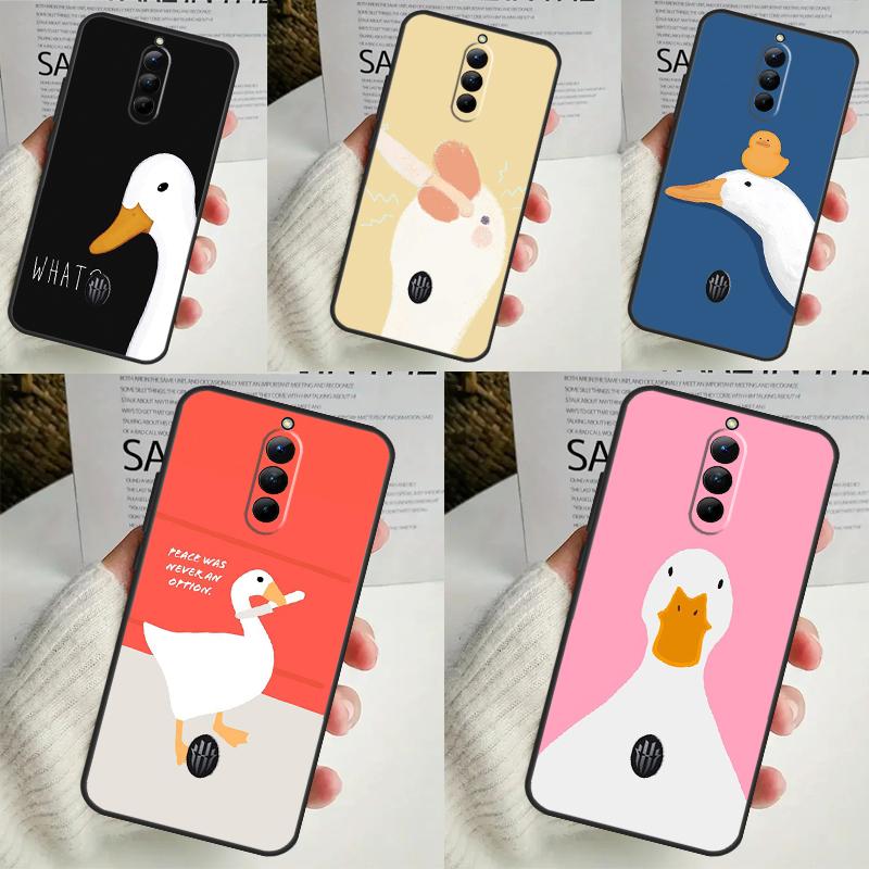 Cartoon Funny Goose Case For Red Magic 9 8S 8 Pro Plus Cover For ZTE Nubia Red Magic 6S 7S 6 7 Pro 6R 5S 5G