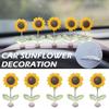 Shaking Head Sunflower Car Decoration Adhesive Yellow Flower Doll Gift Car Decoration Toy Ornament Figurine S7N9